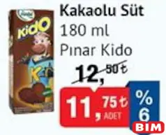 PINAR KİDO KAKAOLU SÜT 180 ML